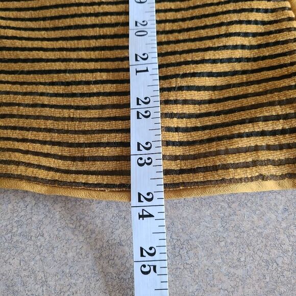 Tibi Turmeric Yellow & Black Striped Wool Blend A-Line Skirt โ Size 12 - Picture 8 of 10